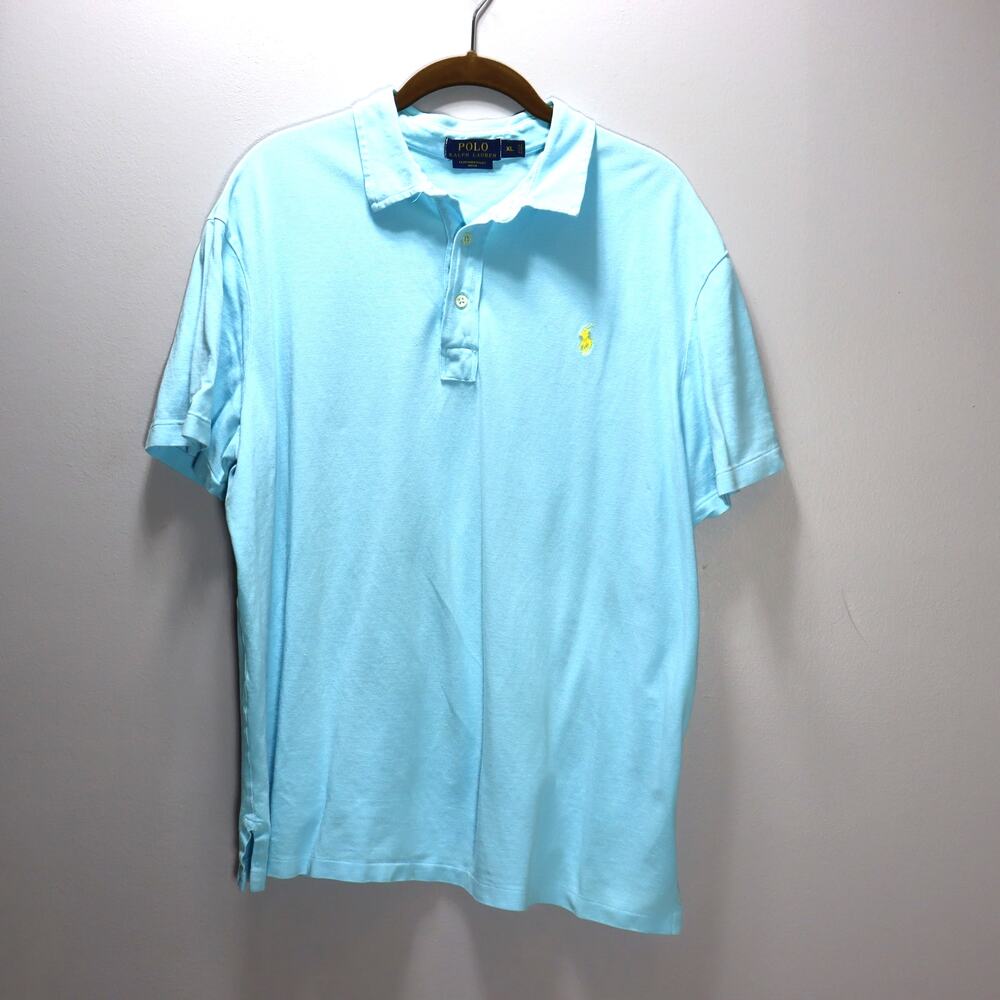 Polo Ralph Lauren Featherweight Mesh Polo Shirt Blue XL